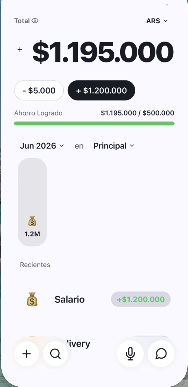 App interface rendering